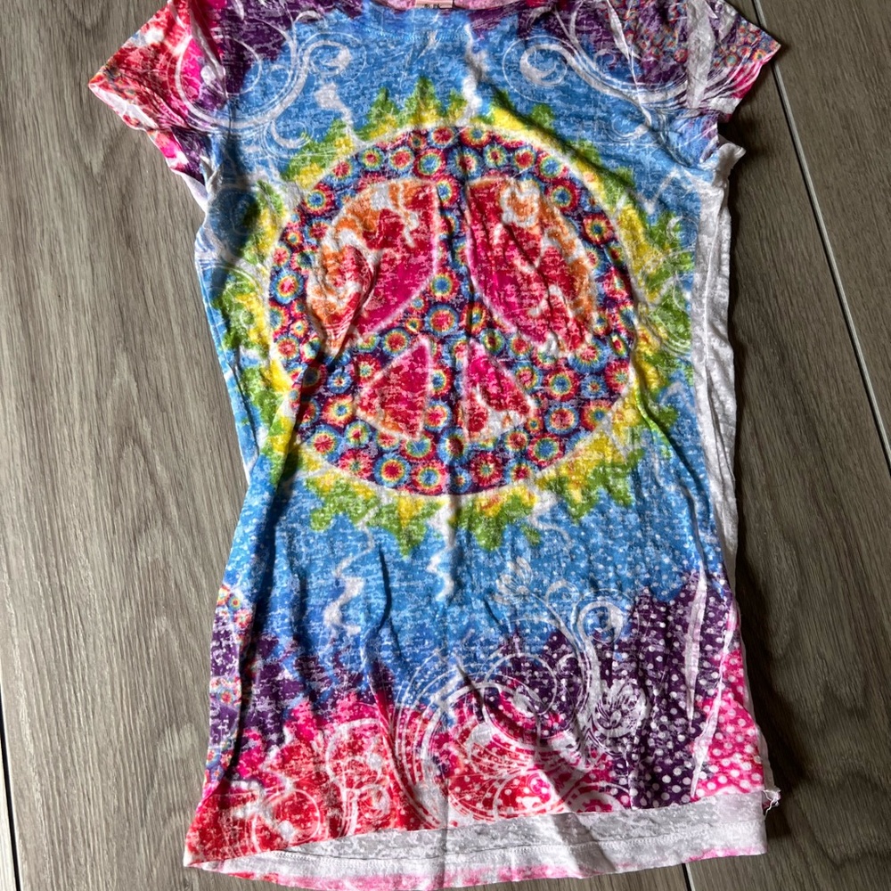 Think! Multicolored Tie-Dye Shirt